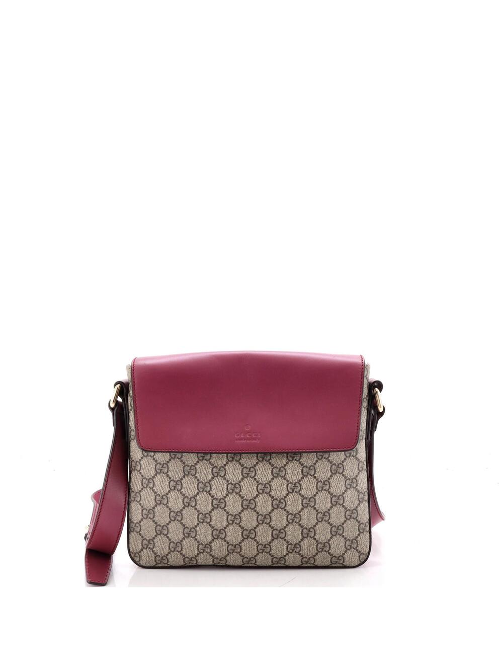 Gucci Flap Messenger Bag Gg Coated #342448G71B